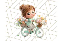 Kawaii City Girl PNG Clipart, Soft Dreamy Style Clip Art Product Image 4