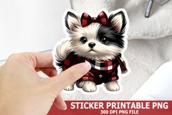 Christmas Dog Sticker| Christmas Sticker PNG Design Product Image 1