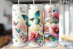 Butterflies Tumbler Sublimation - Tumbler PNG Design Product Image 1