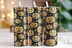 Halloween Pumpkin Tumbler Wrap | Sublimation | Tumblers Product Image 1