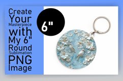 Springtime Blossom Sublimation: 3D Keychain &amp; Coaster Product Image 1