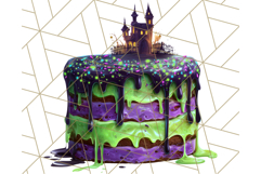 Realistic Halloween Cake Clipart PNG, Spooky Desserts Product Image 4