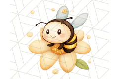 Adorable Bee Clipart PNG, Kawaii Bumblebee Illustrations Product Image 4