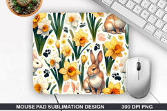 Flowers Mouse Pad Sublimation, Spring Mouse Pad PNG Design Product Image 1