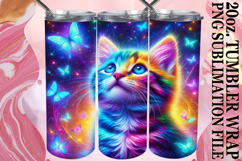 Sweet vibes 20oz tumbler wrap, Cat Product Image 1