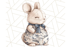 Blue Floral Stuffed Animal Clipart PNG, Cute Stuffed Animals Product Image 4
