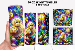 Skinny Tumbler 20oz Wrap Design, Easter Tumbler PNG Design Product Image 1