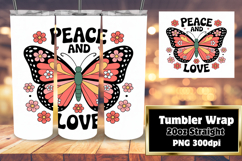 Unique Tumbler Sublimation Design , Butterfly Product Image 1