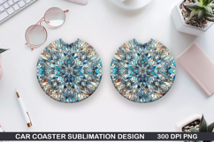 Car Coaster Sublimation| Christmas Coaster PNG Design Product Image 1