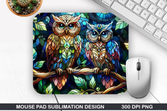Halloween Owls Mouse Pad Sublimation,Halloween Mouse Pad PNG Product Image 1