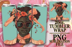 Tropical Vibes: Watercolor Tumbler Wrap - Melanin Edition Product Image 1