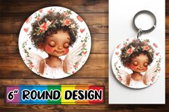 Watercolor Love Whimsy: Keychain Sublimation Product Image 1