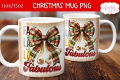 Christmas mug wrap PNG for sublimation, Fa la la Christmas Product Image 1