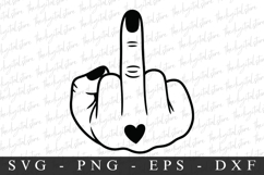 Middle Finger| SVG Cut files | Cricut Product Image 1