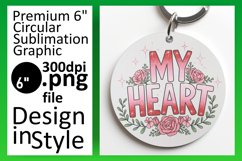 Elegant Round Design Sublimation PNG , Valentines Product Image 1