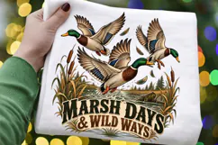 Marsh Days & Wild Ways Duck PNG, Vintage Wetland Wildlife Product Image 3