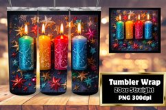 Vibrant 3D Holiday Ornaments Wrap 20oz Product Image 1