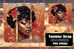 Black Woman's Portrait 3D Tumbler Wrap 20oz Product Image 1
