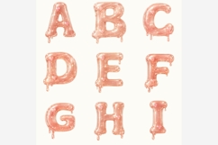 Soft Nude Blush Jelly Alphabet PNG Bundle, A-Z Letters Product Image 5