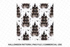 Halloween House Pattern Png | Sublimation | Digital Paper Product Image 1