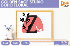 Golden Sage Studio Boho Floral Monogram Product Image 1