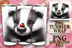 Inspiring vibes 20oz tumbler wrap, Cute Animals Product Image 1