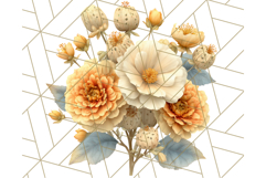 Fall Flower Bouquets Clipart PNG, Autumn Floral Clip Art Product Image 4