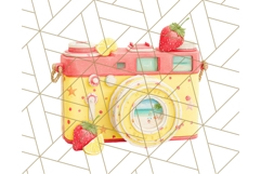Strawberry Red Lemon Yellow Summer Clipart PNG, Summer Icons Product Image 4