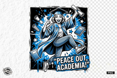 Graduation Funny Girl PNG - Graduation PNG Sublimation Product Image 1