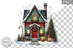 Christmas House Sublimation - Clipart PNG Design Product Image 1