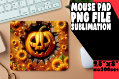 Luminous Mouse Mat Sublimation, 3D Pumpkin Product Image 1