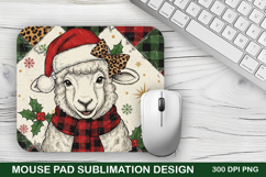 Christmas Goat Mouse Pad Sublimation - Christmas Design Product Image 1