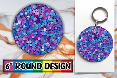 Vibrant Glitter Pattern Round Design for PNG Product Image 1