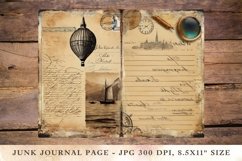 Printable Junk Journal Pages postcard travel 5 Product Image 1