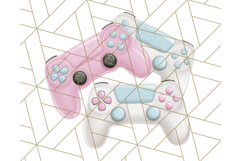 Pastel Gamer Girl Clipart PNG, Kawaii Gaming Elements Product Image 4