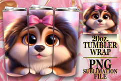 LUMINOUS DREAMS 20oz TUMBLER WRAP, 3D Dog Product Image 1