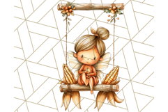 Fall Fairy Clipart PNG, Autumn Fairy People With Wings Product Image 4