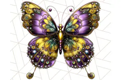 Metallic Butterfly Clipart PNG Clipart, Vibrant Butterfly Product Image 4