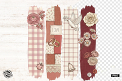 Wedding Brushstrokes PNG - Wedding Clipart Product Image 1