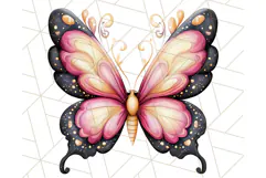 Jewel Toned Butterfly PNG Clipart, Vibrant Butterflies Product Image 4