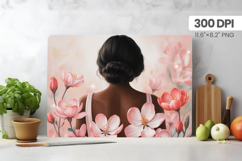 Afro Girl/Woman Melanin braided hair Cutting Board PNG Desig Product Image 1