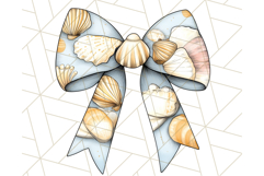 Watercolor Summer Bow Clipart PNG, Coquette Bright Bow Png Product Image 4