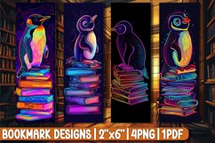 Wildly Neon Bookmarks: Animal-Themed Sublimation Product Image 1