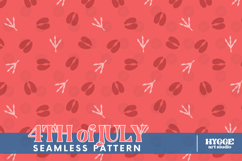 American 4th of July Hoofs and Hen Prints Seamless Pattern Product Image 1
