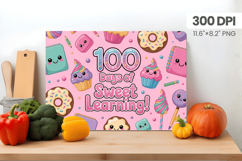 100 days of school Cutting Board PNG Design, Teacher PNG Product Image 1