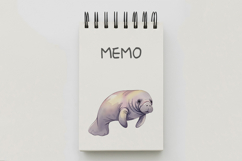 Cute Manatee Sea Cow Marine Mammal Ocean PNG Summer Dugong Product Image 5