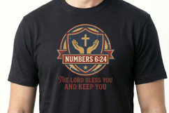 Numbers 6:24 - T-shirt Design Product Image 3