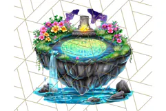 Bright Floating Island PNG Clipart for Fantasy Worlds & Maps Product Image 4
