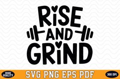 Rise and Grind SVG | Quotes | SVG Cut files Product Image 1