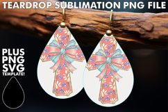 Joyful Teardrop Earrings Designs, Flower Cross Product Image 1